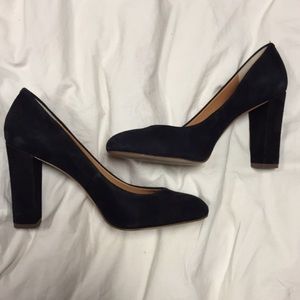 J. Crew Suède block heels